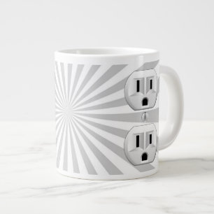 Electric Plug Wall Outlet Fun Customize This! Giant Coffee Mug