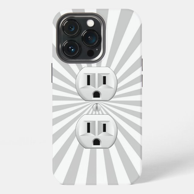 Electric Plug Wall Outlet Fun Customize This! Iphone Case (Back)