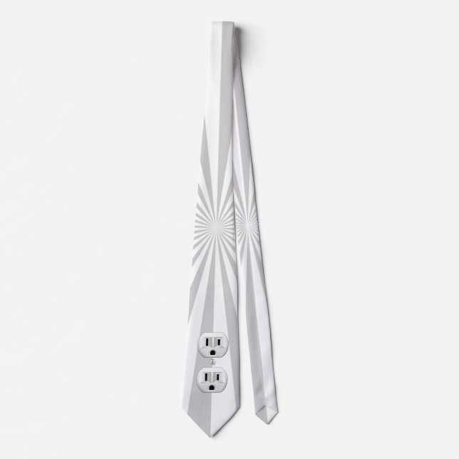 Electric Plug Wall Outlet Fun Customize This! Neck Tie (Front)