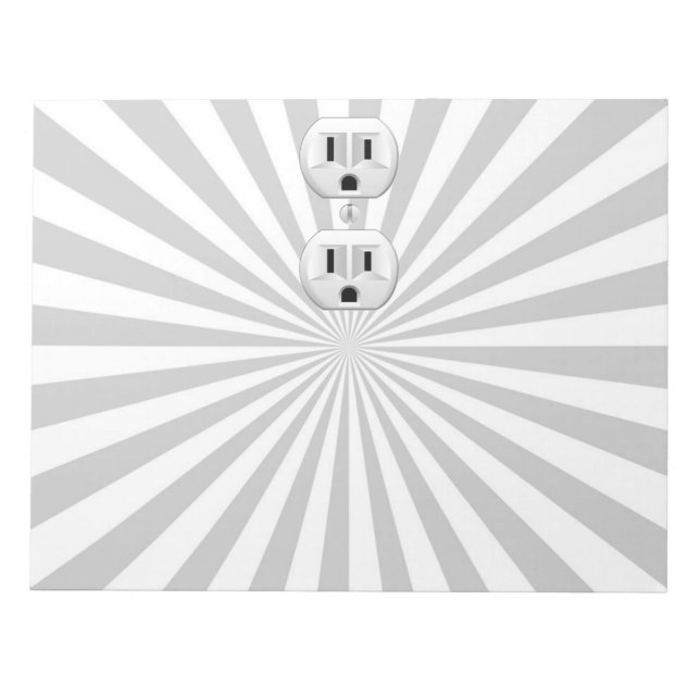 Electric Plug Wall Outlet Fun Customize This! Notepad (Front)