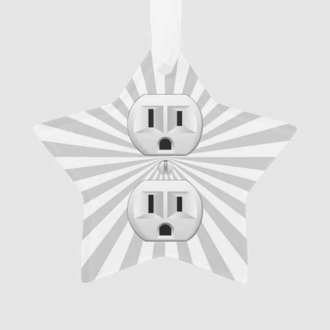 Electric Plug Wall Outlet Fun Customize This! Ornament (Front)