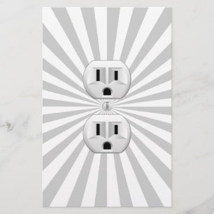 Electric Plug Wall Outlet Fun Customize This! Stationery