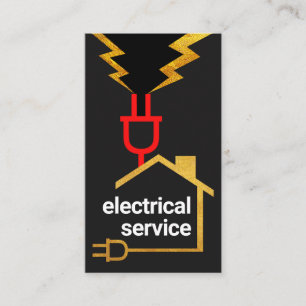 Electric Plug Wiring Circuit Business Card