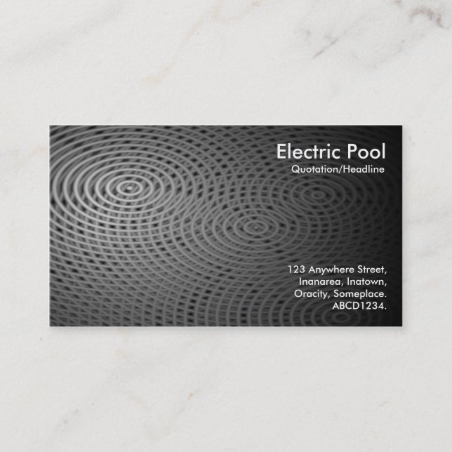 Electric Pool 010 Business Card (Front)