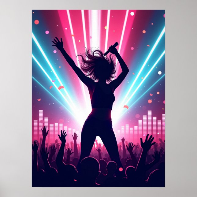 Electric Pop Vibes Poster (Front)