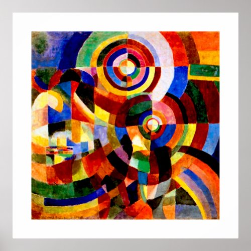 Electric Prisms _ Vintage Abstract Art by Delaunay Poster