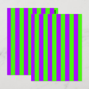 Electric Psychedelic Purple And Harlequin Green Postcard