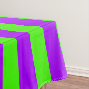 Electric Psychedelic Purple And Harlequin Green Tablecloth