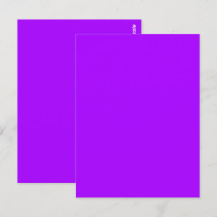 Electric Psychedelic Purple Solid Color Postcard