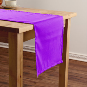 Electric Psychedelic Purple Solid Color Short Table Runner