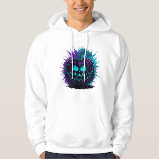 Electric Pumpkin Graffiti | Purple and Teal Hoodie