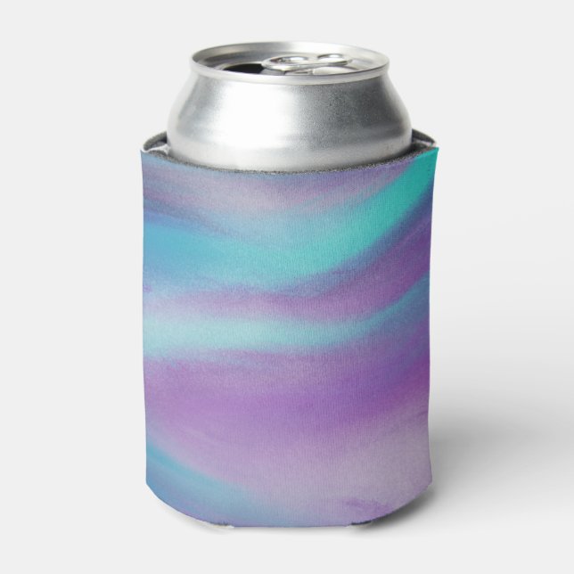 Electric Purple Mix Wave Fluid Marble Can Cooler (Can Front)