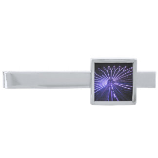 Electric Purple Sapporo Silver Finish Tie Clip
