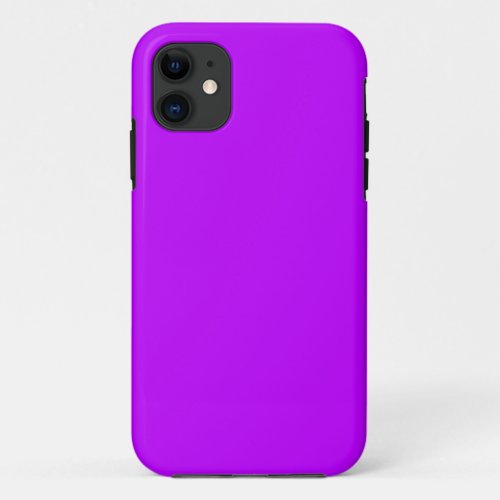 Electric Purple Solid Color iPhone 11 Case