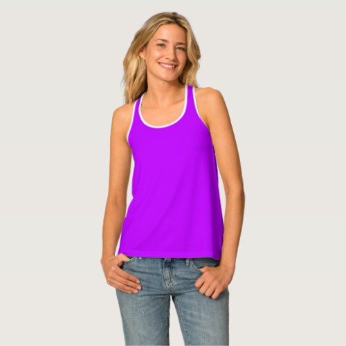 Electric Purple Solid Color Tank Top