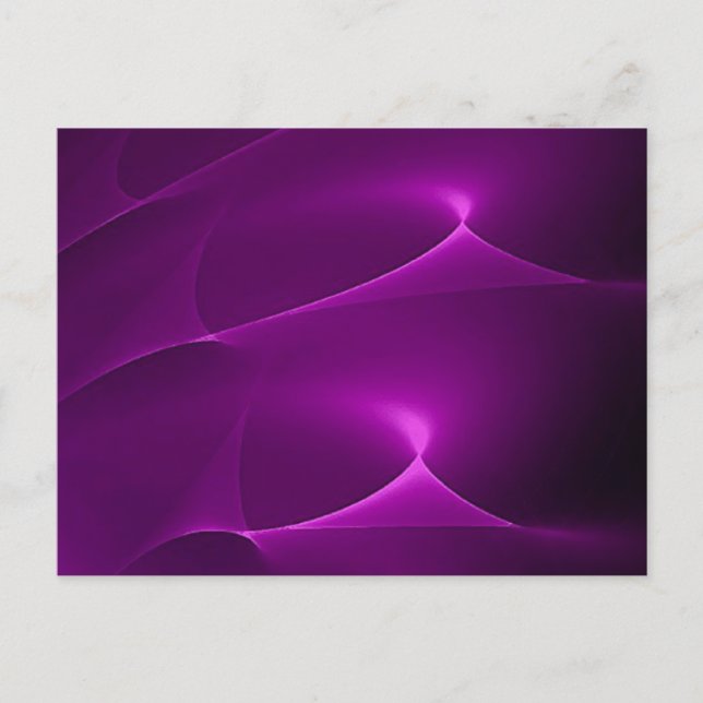 Electric Purple Swirls Postcard (Front)