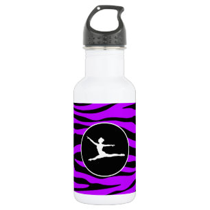 Electric Purple Zebra Stripes; Ballet Stainless Steel Water Bottle