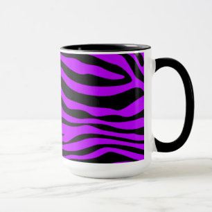 Electric Purple Zebra Stripes; Figure Skating Mug