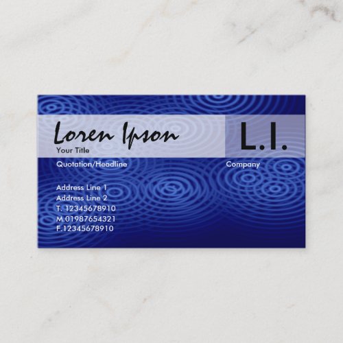 Electric Rain - Blue Business Card