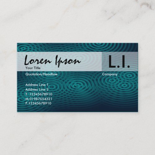 Electric Rain - Green Business Card