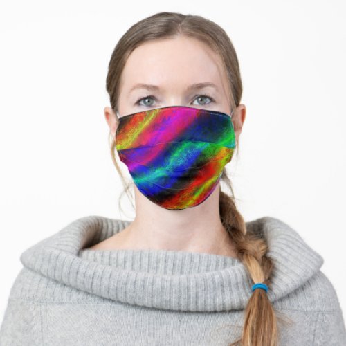 ELECTRIC RAINBOW ART ADULT CLOTH FACE MASK