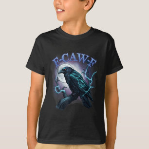 Electric Raven F-caw-f Halloween Moon T-Shirt