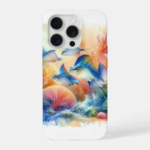 Electric Rays 040624AREF110 _ Watercolor iPhone 15 Pro Case