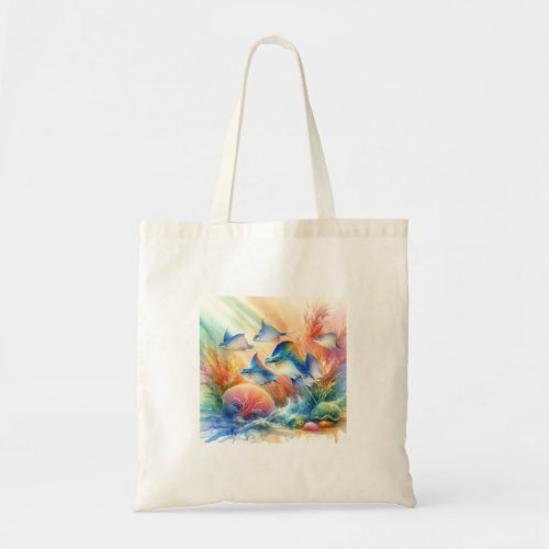Electric Rays 040624AREF110 _ Watercolor Tote Bag