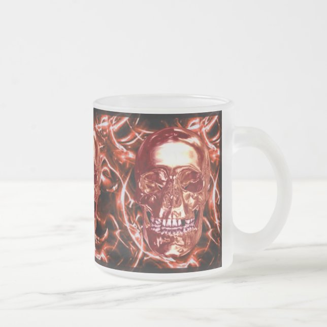 Electric Red Chrome Skull Mug (Right)