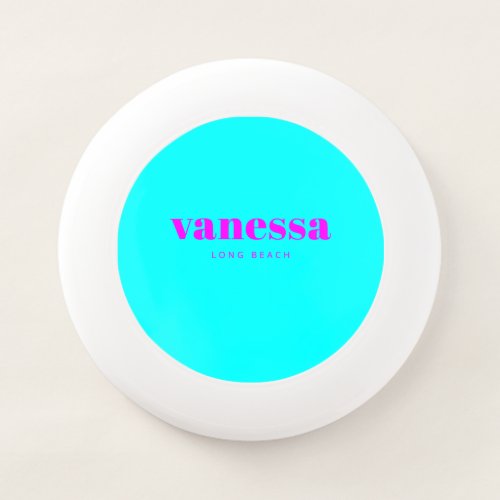 Electric Retro Cyan Minimal Modern Classic Name Wham-O Frisbee