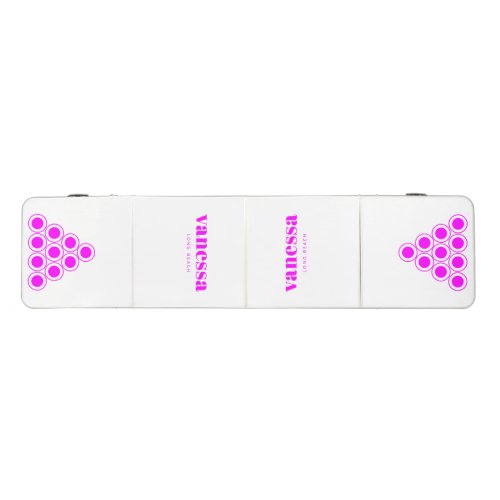 Electric Retro Pink Rev Minimal Modern ClassicName Beer Pong Table