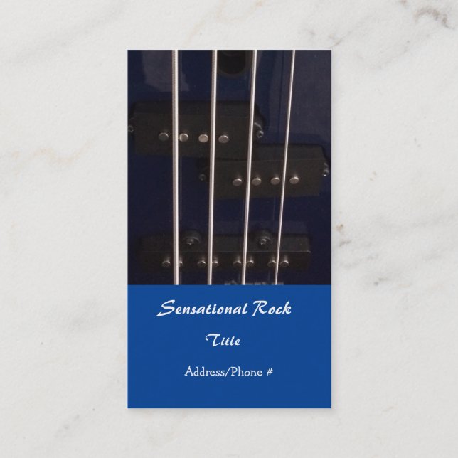 Electric Rock Guitar Business Card (Front)