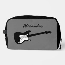 Electric rock guitar logo custom toiletry bag