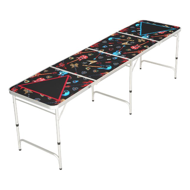 Electric Rock Guitars Beer Pong Table (Angled)