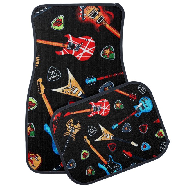 Electric Rock Guitars Car Floor Mat (Set)