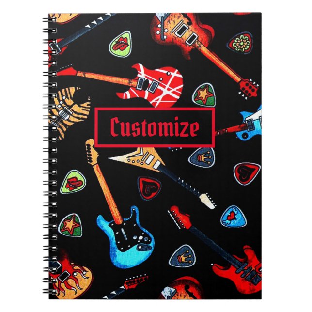 Electric Rock Guitars Notebook (Front)