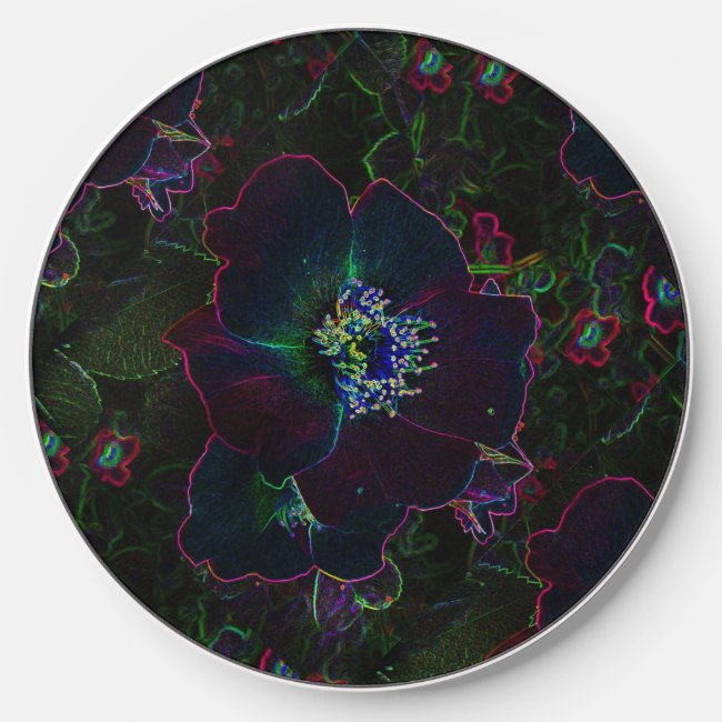 Electric Rose Abstract Pattern Wireless Charger