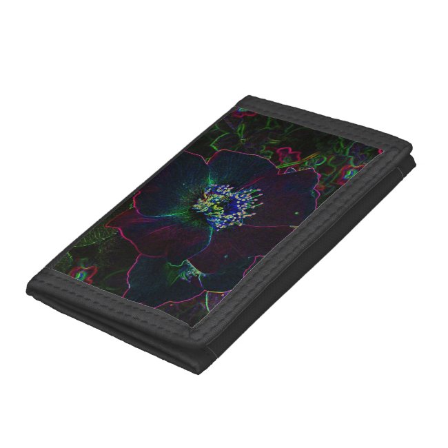 Electric Rose Flower Abstract Pattern Wallet