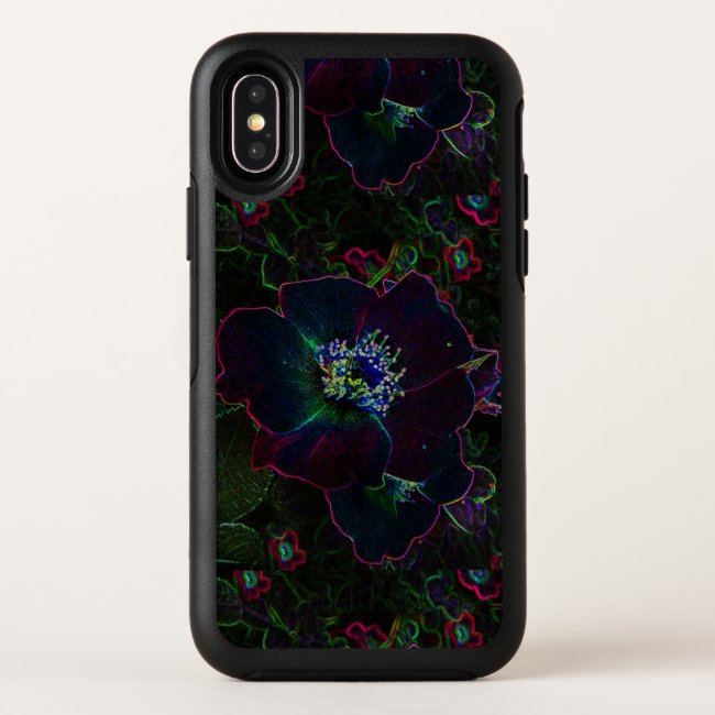 Electric Rose Flowers OtterBox iPhone X Case