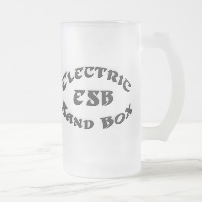ELECTRIC SANDBOX "FROSTED MUG" FROSTED GLASS BEER MUG (Right)