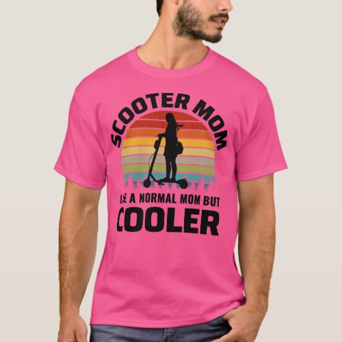 Electric Scooter Mom EScooter Vintage Retro  T_Shirt