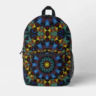 Electric Shaman Blue Mandala Lace Printed Backpack
