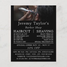 Electric Shave, Men&#39;s Barbers Advertising Flyer