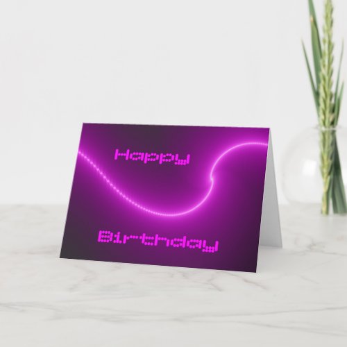 Electric Shock Fractal Custom Birthday Card