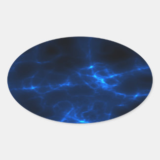 Electric Shock in Dark Blue Oval Sticker