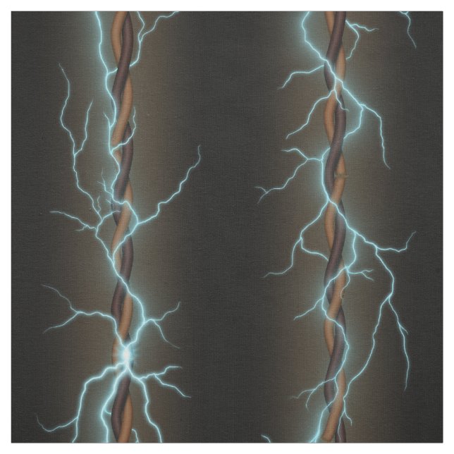 Electric Shock Twisted Wires Industrial Grunge Fabric (Swatch)