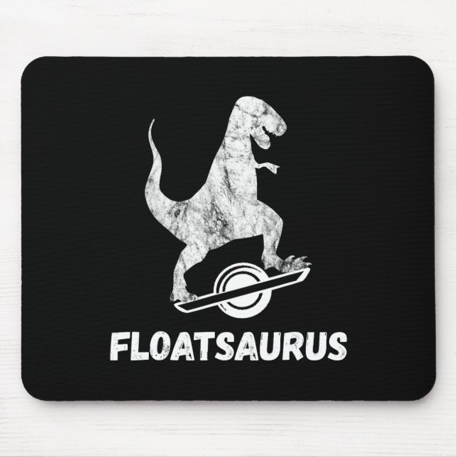 Electric Skateboard Float T-rex Saurus One Wheel V Mouse Pad (Front)