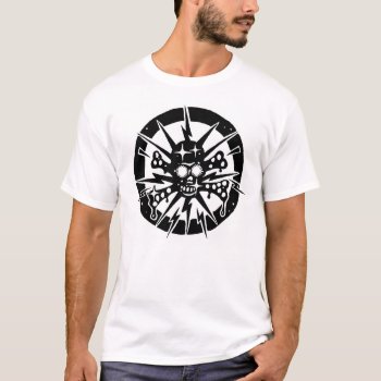 Electric Skull & Crossbones T-shirt by heulun at Zazzle