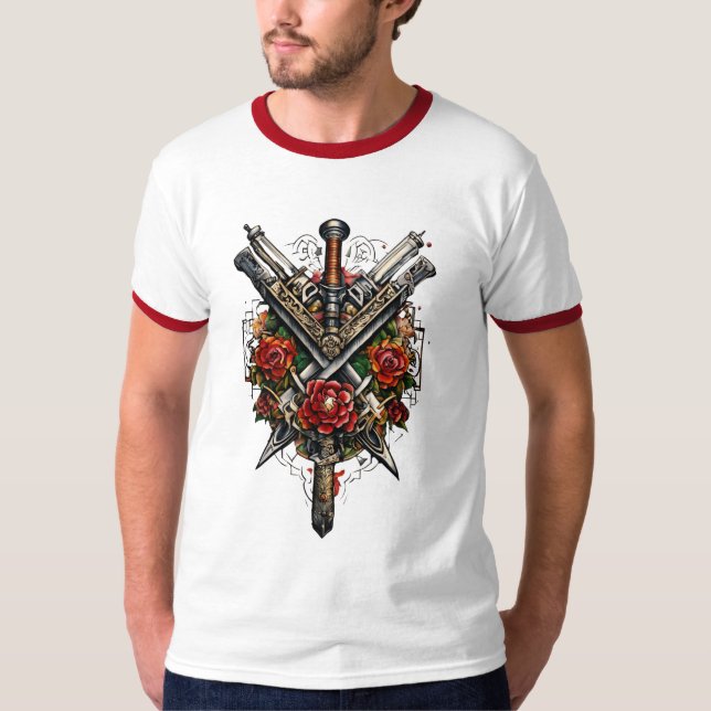Electric Skull Rock and Roll T-Shirt (Front)