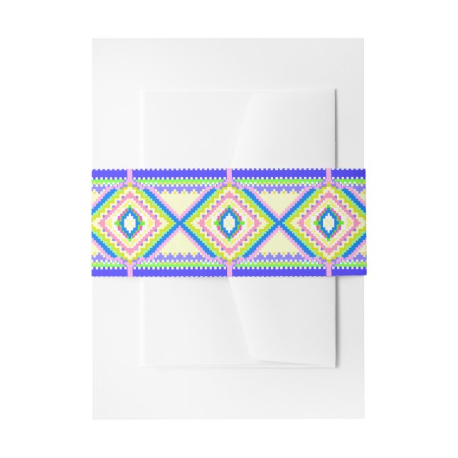 Electric Sky Weaver Invitation Belly Band (Front Example)